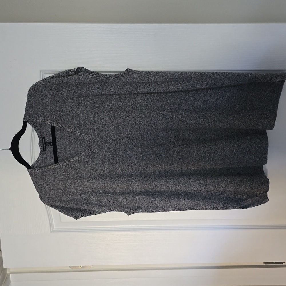 EILEEN FISHER Blk/Wht Tweed Tunic Sweater Vest SZ MED